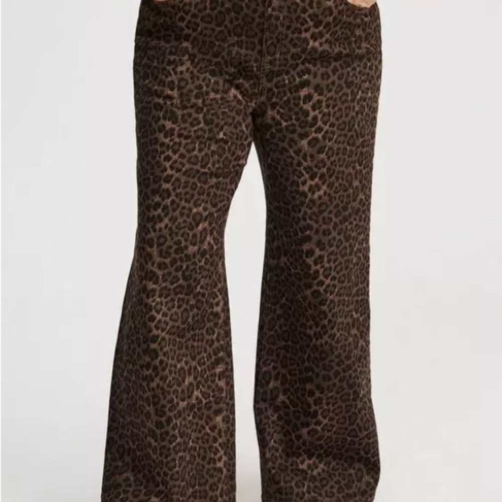 Torrid Leopard Print High-Rise Wide-Leg Jean